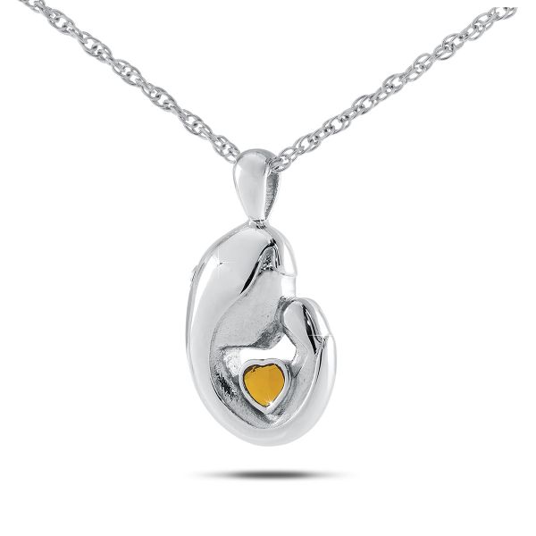 November w/ Citrine Sterling Silver Keepsake